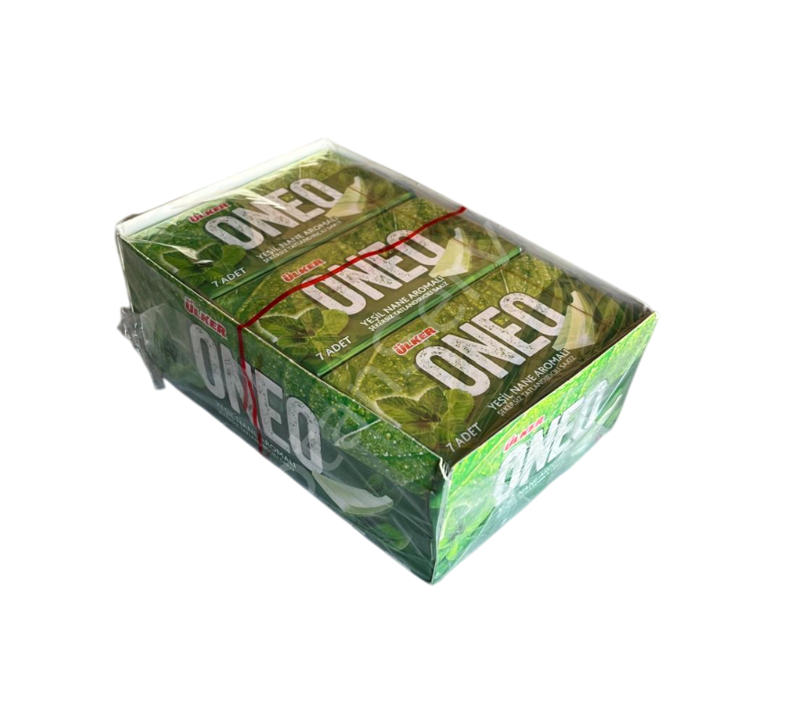 Refreshing Slim Green Mint Flavored Chewing Gum- 1 Case - 162 Packs x 14g Each