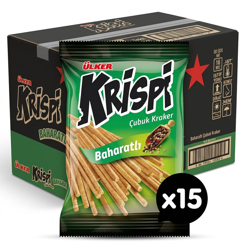Crispy Spicy Stick Crackers - 43g x 15 Pieces