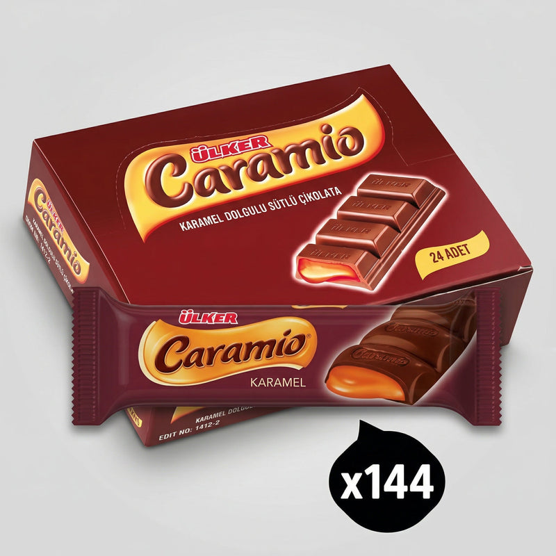 Caramio Chocolate Bar with Caramel Filling - 144 Pieces x 32g