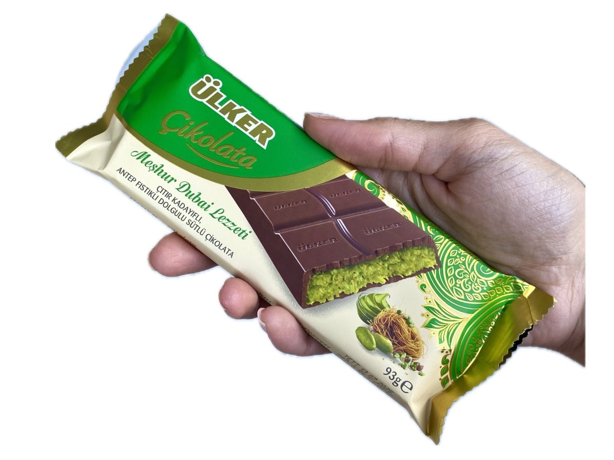 Ulker Dubai Chocolate with Antep Pistachio & Crispy Kataifi - 93g x 36 Pieces