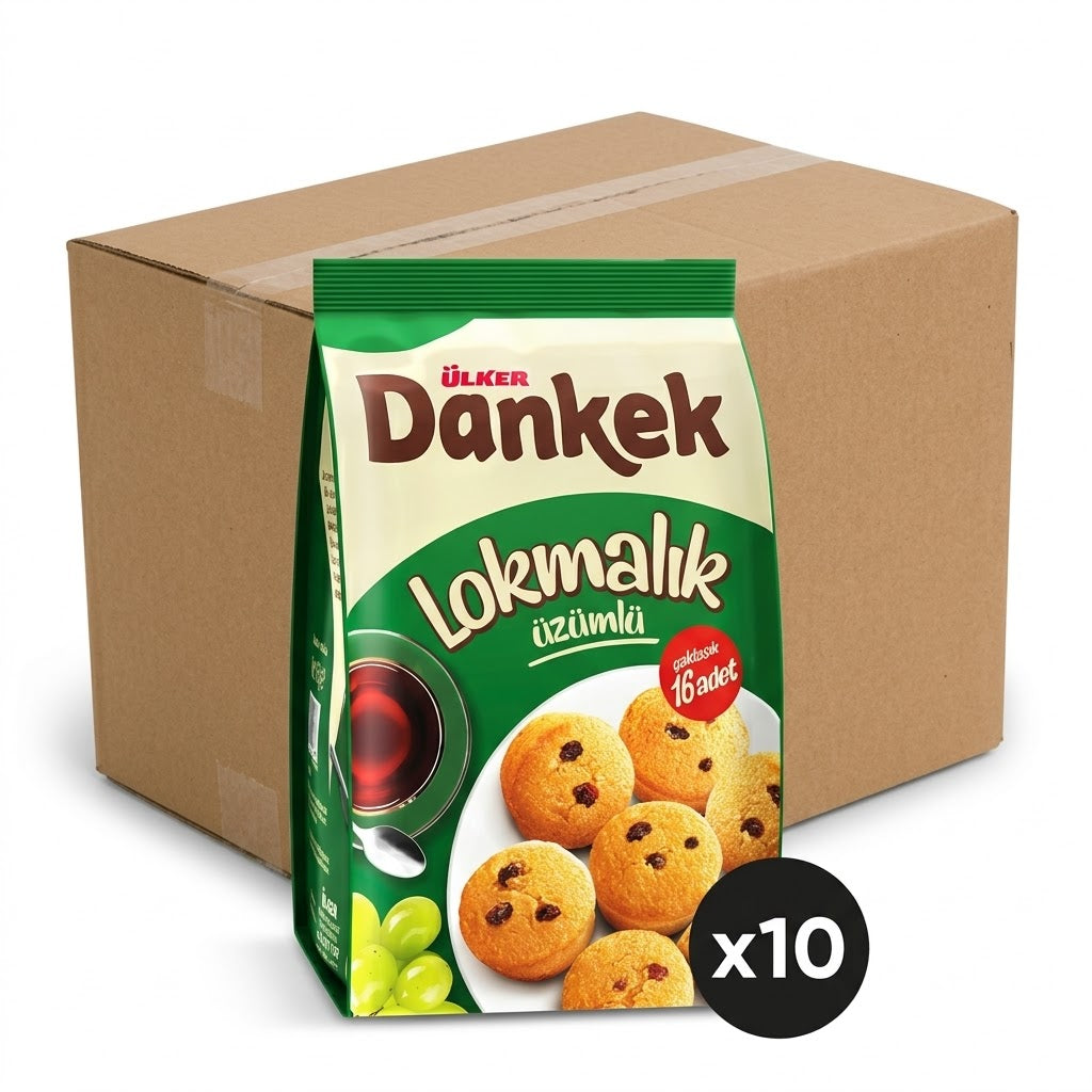 Dankek Raisins Cake in Single Serve Bag - 160g x 10 Bags