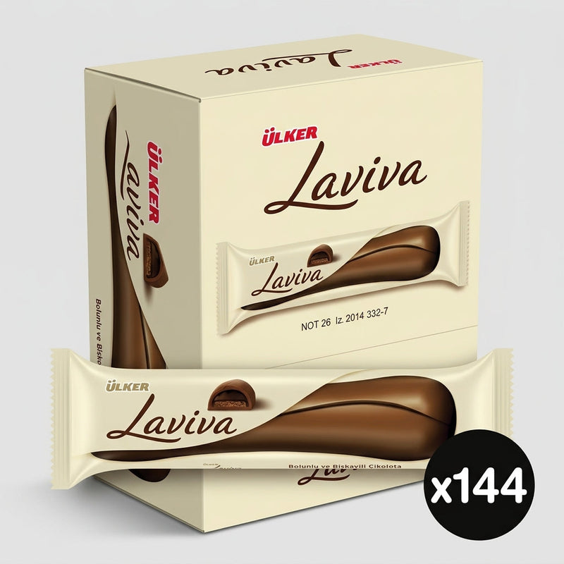 Laviva Chocolate Bar filled with Chocolate and Biscuits - 144 Pieces x 35g