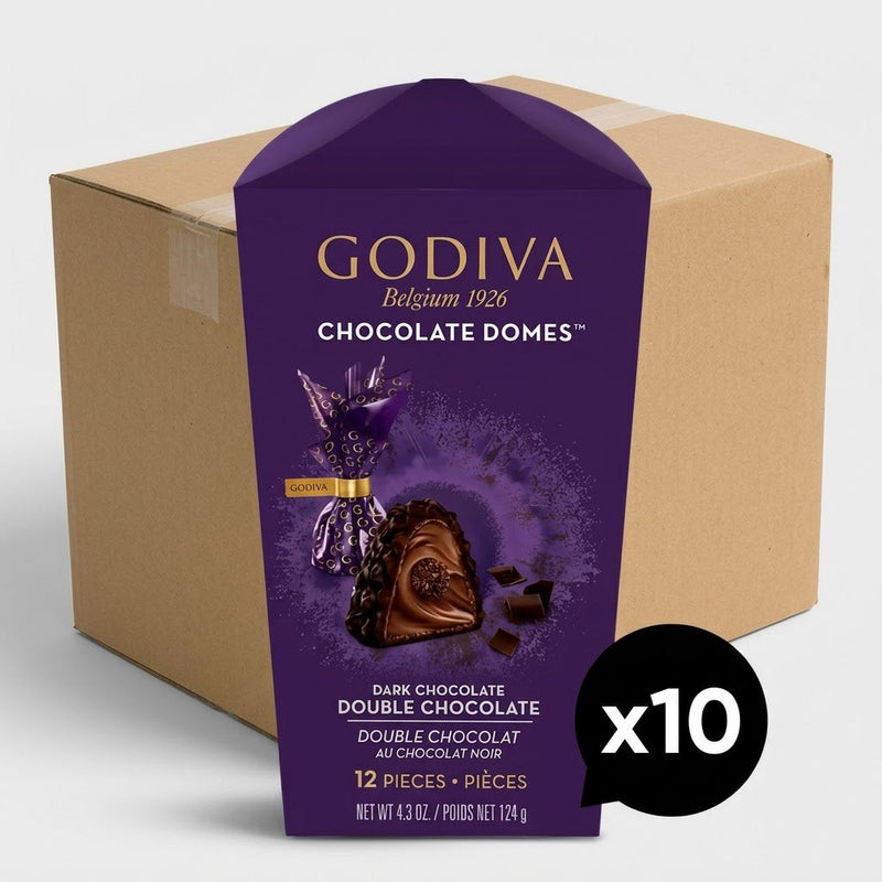 Godiva Chocolate Domes Double Chocolate - 123 g x 10 Pieces