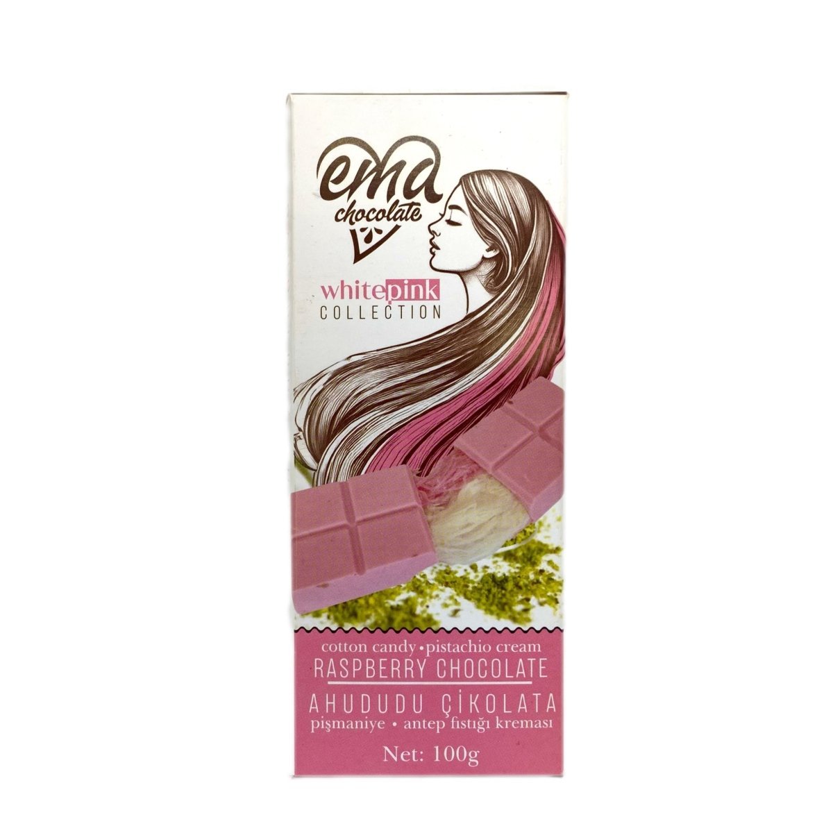Angel Hair Raspberry Chocolate with Pistachio & Cotton Candy - 100gr - Aladdin Business