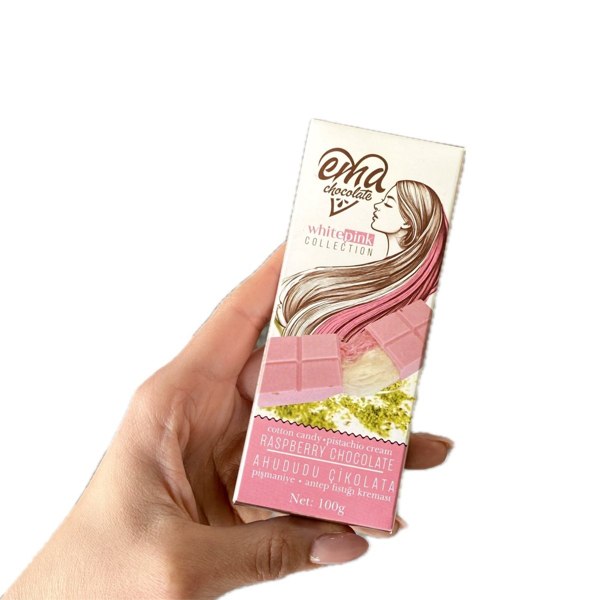 Angel Hair Raspberry Chocolate with Pistachio & Cotton Candy - 100gr - Aladdin Business