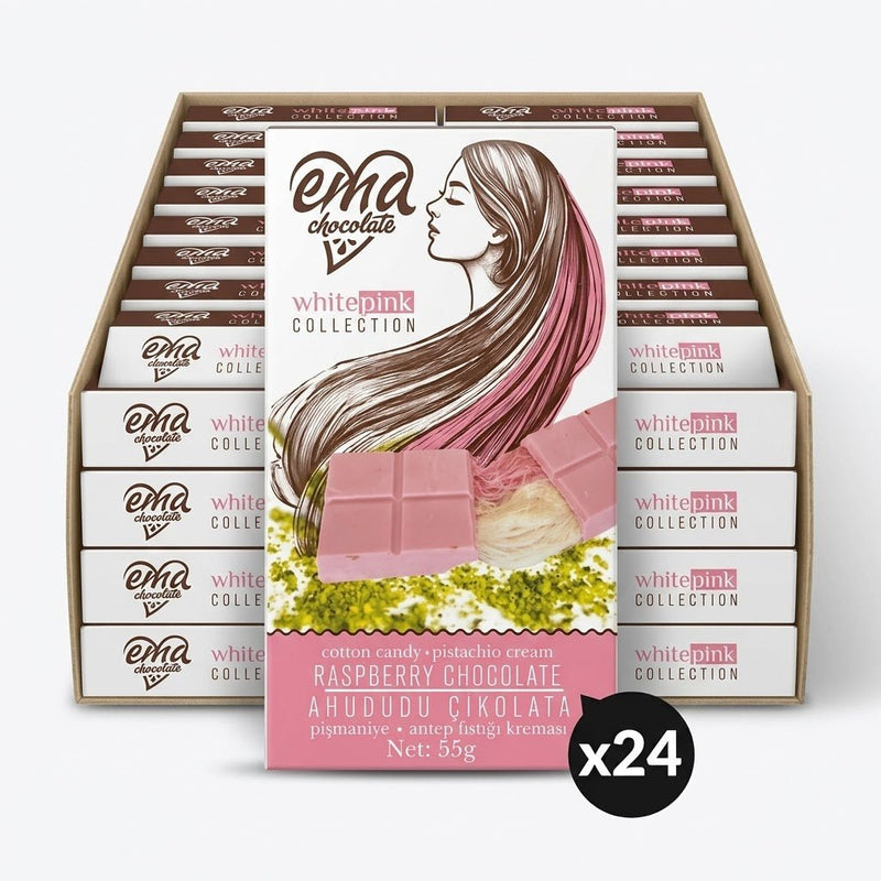 Angel Hair Raspberry Chocolate with Pistachio & Cotton Candy - 55gr - Aladdin Business