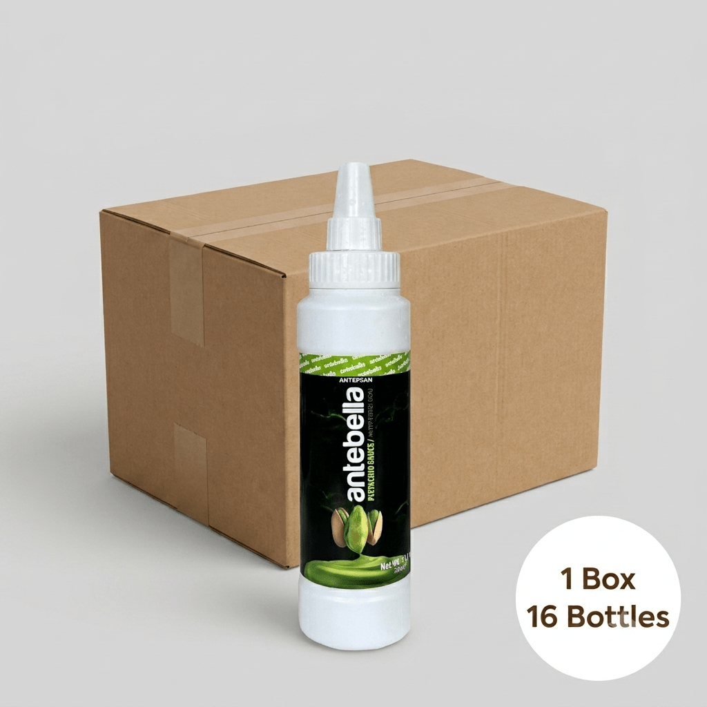 Antebella Pistachio Sauce (%11 Pistachio) – 1 Box - 16 Bottles x 320 g - Aladdin Business