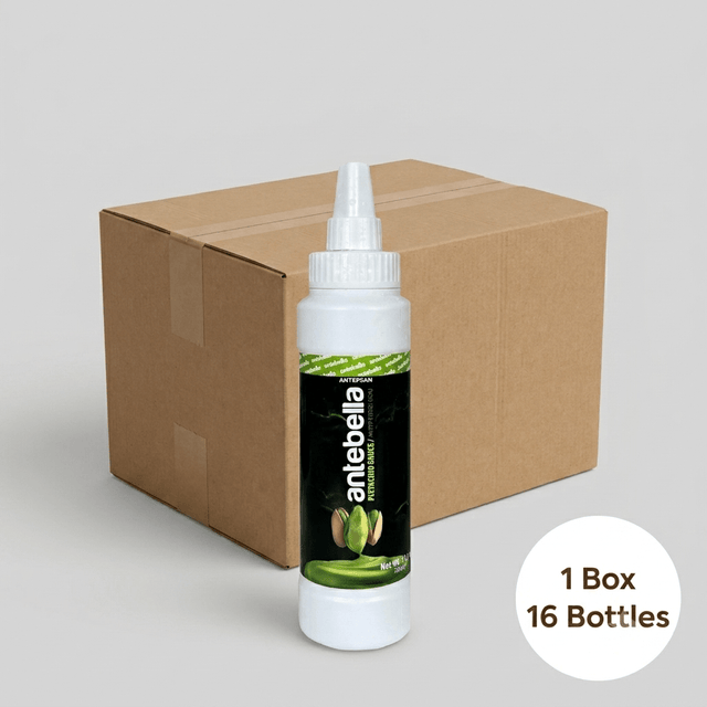 Antebella Pistachio Sauce (%11 Pistachio) – 1 Box - 16 Bottles x 320 g - Aladdin Business