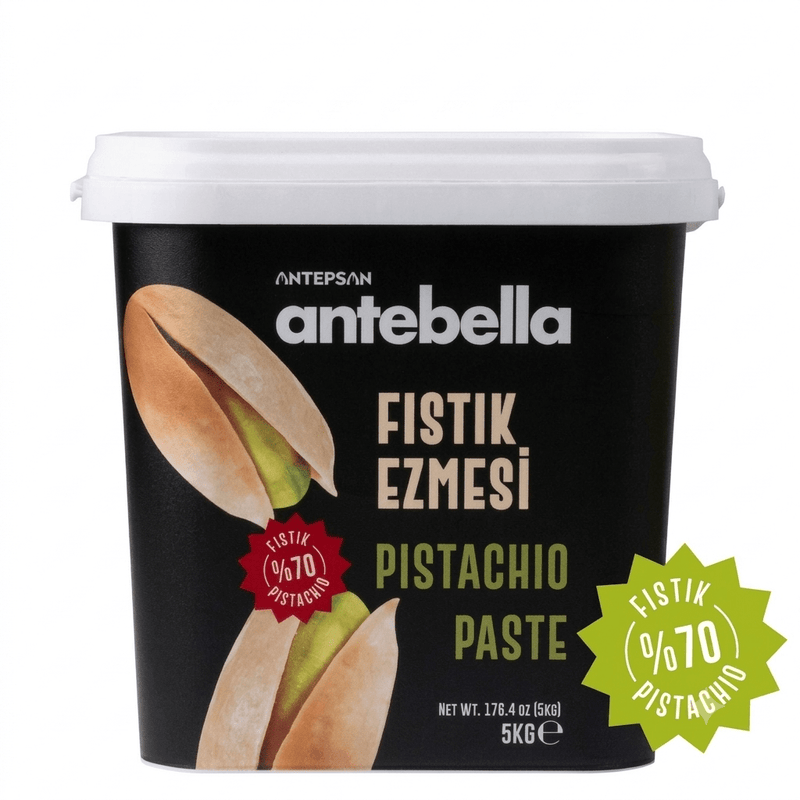 Antebella Spreadable Pistachio Cream (%70 Pistachio) – 1 Bucket - 5 kg Plastic Bucket - Aladdin Business