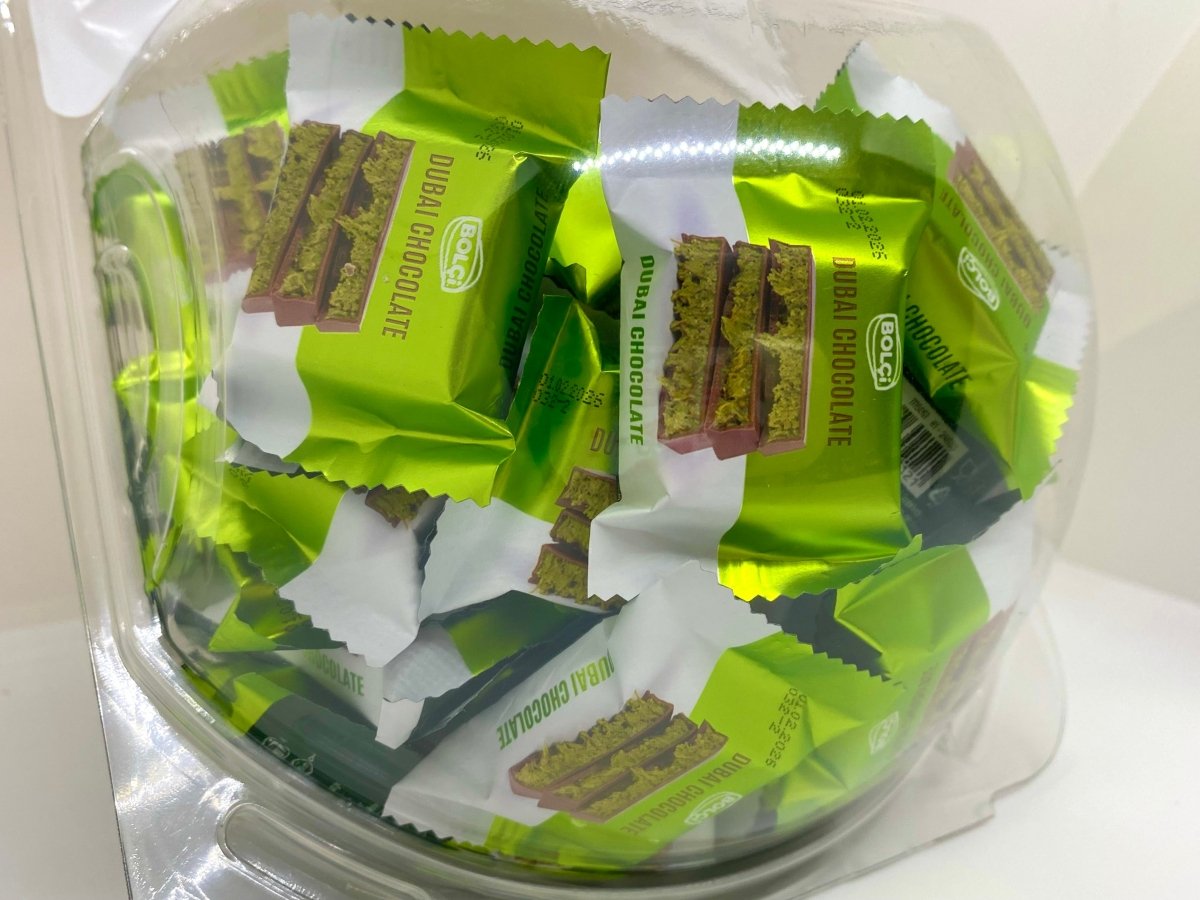 Antep Pistachio & Kadayif Dubai Chocolate Bar - 2 Round Boxes x 16g x 75 Pieces