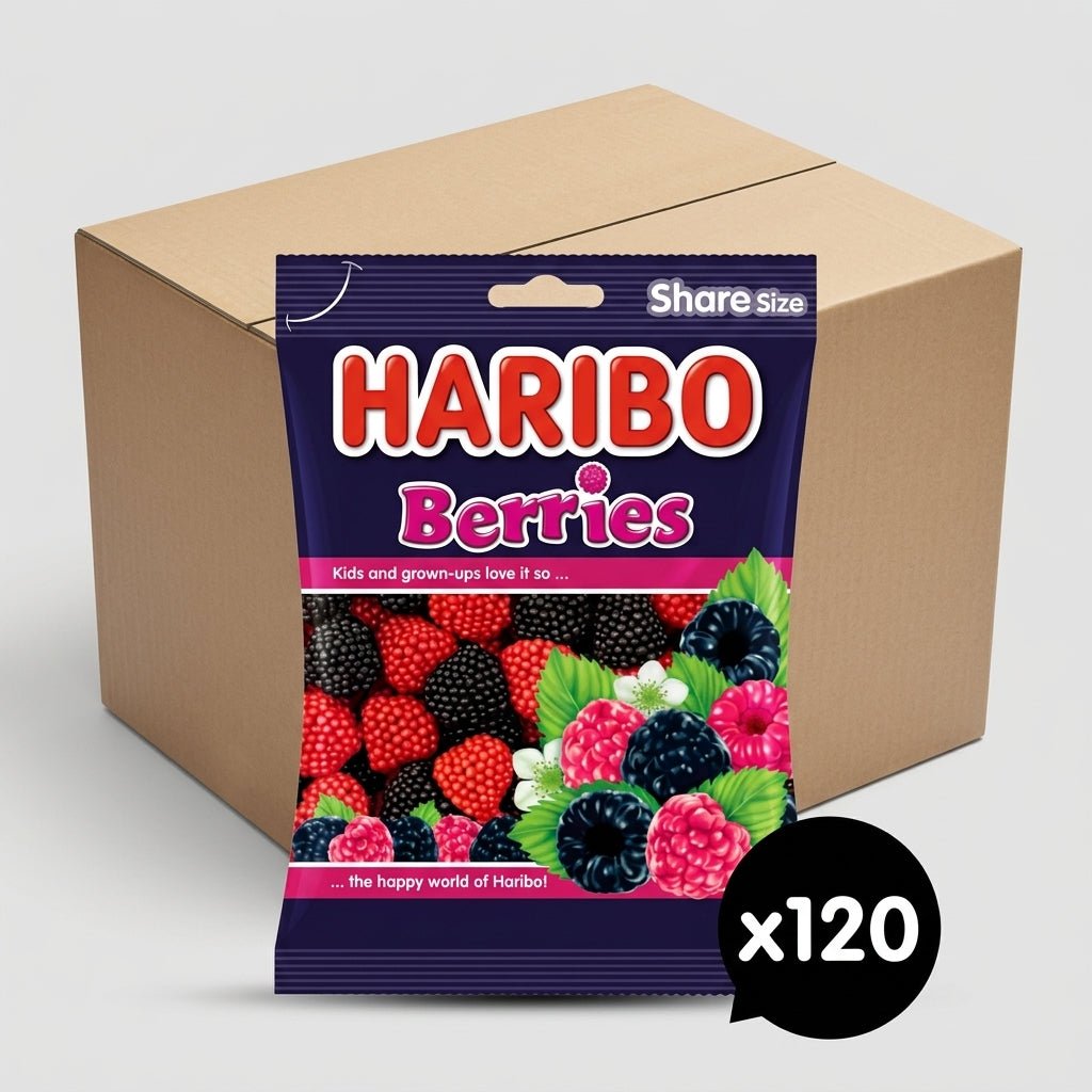 Assorted Berry Flavored Soft Candy - 1 Case - 120 Packs x 80g Each - Aladdin Business