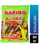 Assorted Gummy Worm Candy - 1 Case - 120 Packs x 80g Each