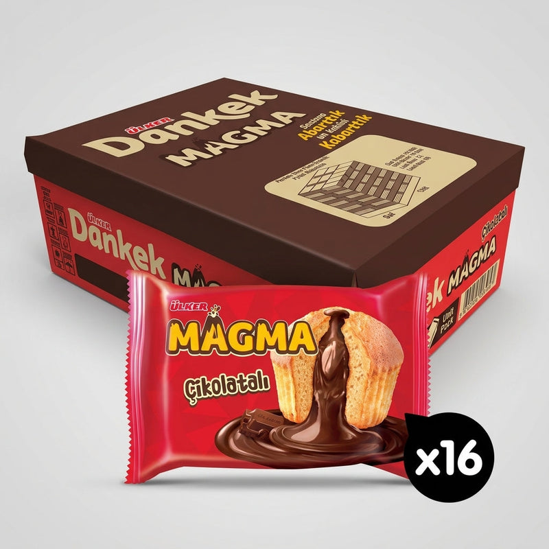Dankek Magma Cake with Chocolate Sauce - 65 g x 16 Pieces