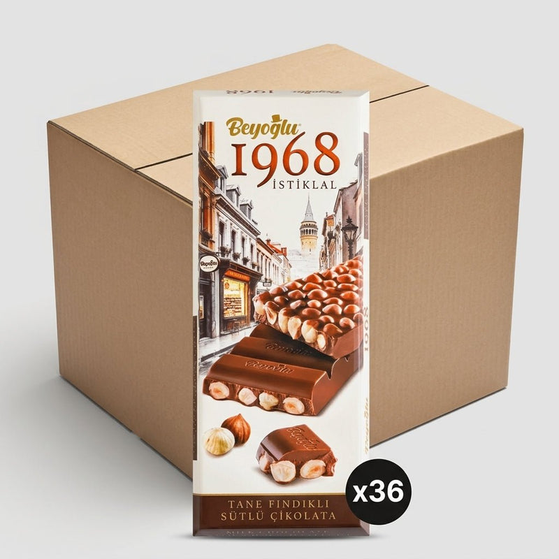 Beyoglu 1968 Istiklal Classic Chocolate with Whole Roasted Hazelnuts - 6.00 oz (170g) - Aladdin Business