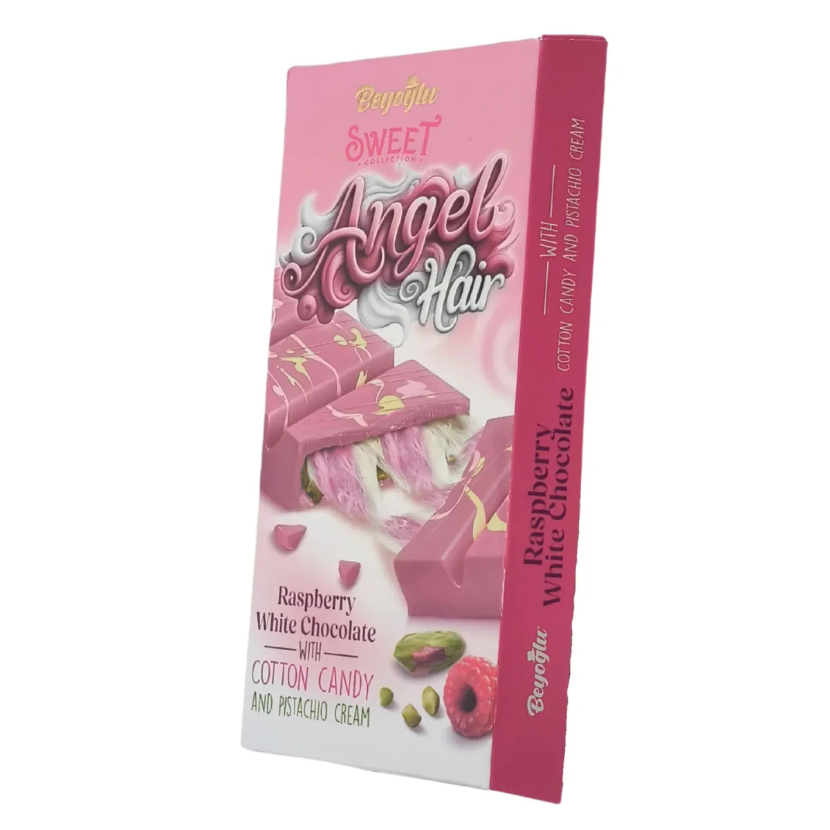 Angel Hair Raspberry Chocolate with Cotton Candy and Pistachio Cream - 36 Pieces x 170 gr