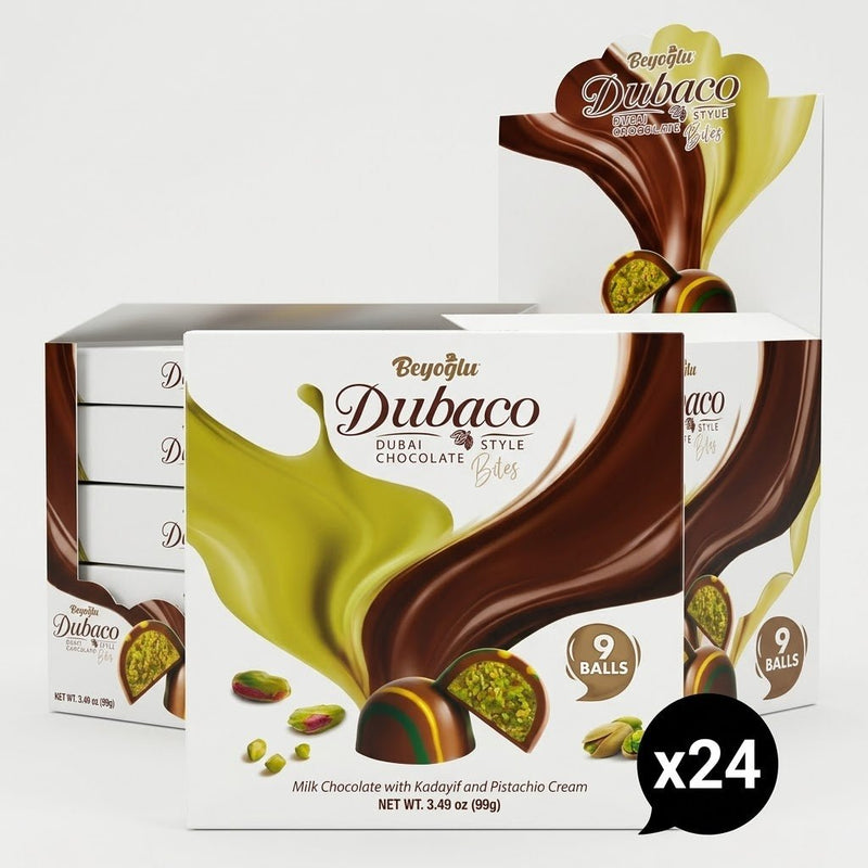 Beyoglu Dubaco Luxury Dubai Style Pistachio & Kadaif Filled Pralines - 9 Piece Gift Box - Aladdin Business