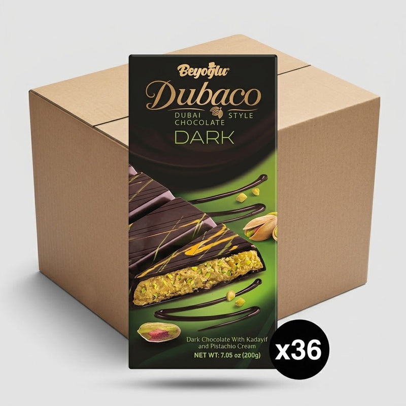 Beyoglu Dubaco Premium Dubai Style Dark Chocolate with Pistachio Cream & Crispy Kadaif - 7.05 oz (200g) - Aladdin Business