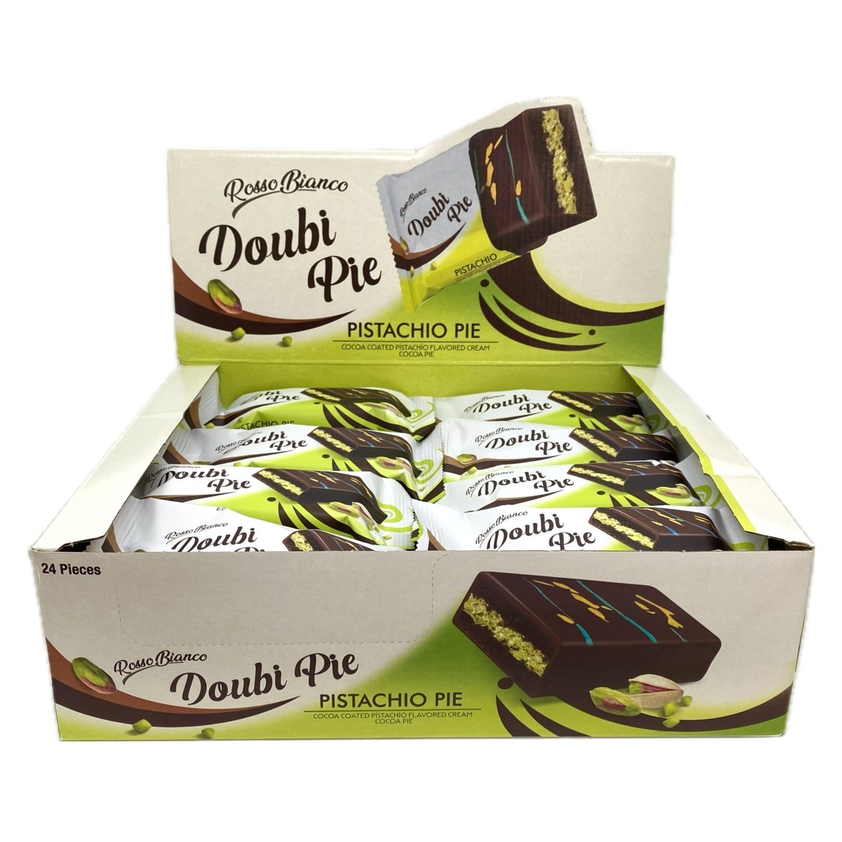 Dubai Cocoa & Pistachio Doubi Pie Cake - 144 Pieces x 40 gr