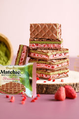 Matchico Premium Matcha Wafer - Strawberry Cream - 144 Pieces x 32g