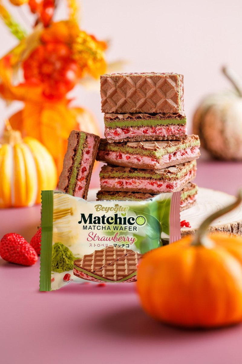 Matchico Premium Matcha Wafer - Strawberry Cream - 144 Pieces x 32g
