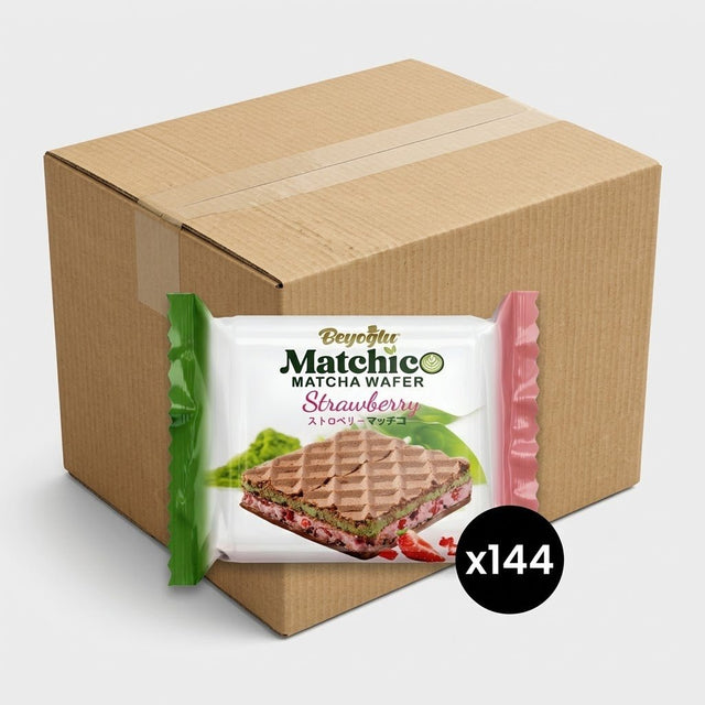 Beyoglu Matchico Premium Matcha Wafer - Strawberry Cream - 32g - Aladdin Business