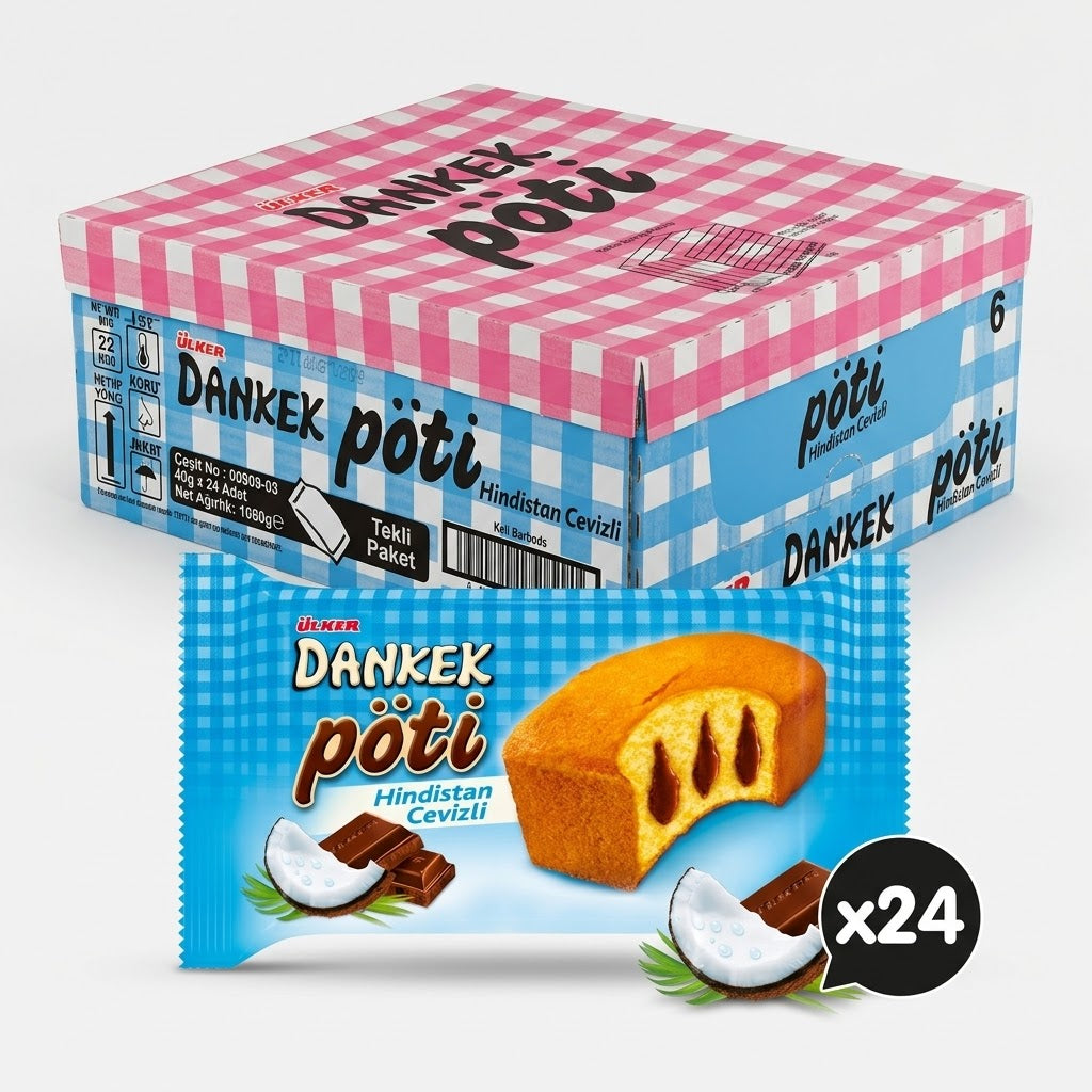 Dankek Poti Muffin Cake with Coconut - 35g x 24 Pieces