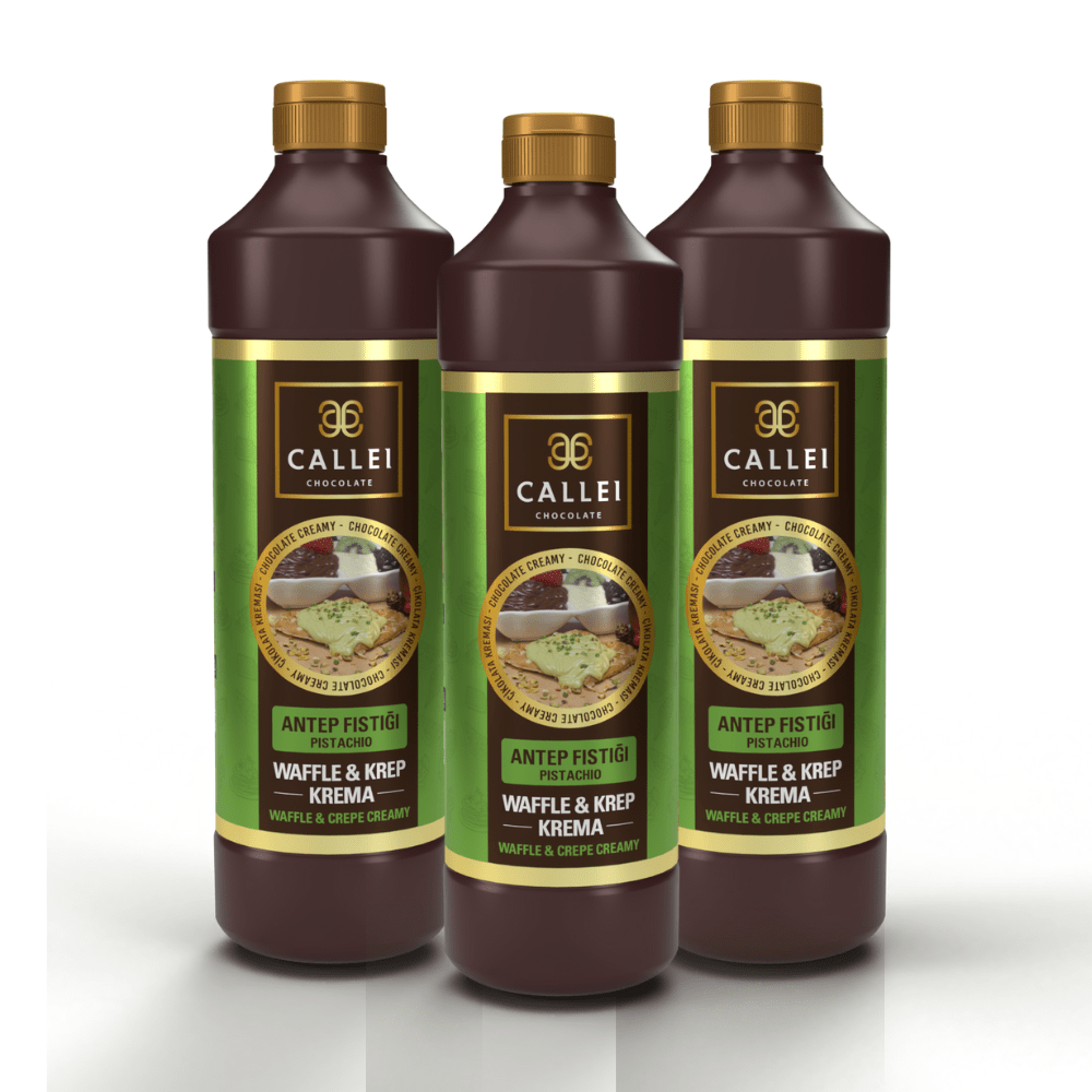 Antep Pistachio Sauce with 6% Pistachio - 1 kg x 8 Bottles
