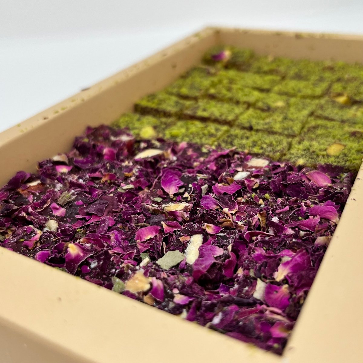 Premium Assorted Turkish Delight (Double Pistachio & Rose Petal) - 14 Pieces x 300g