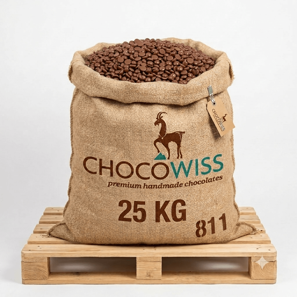 Chocowiss Premium Dark Chocolate Couverture 811 54.5% - 25kg - Aladdin Business