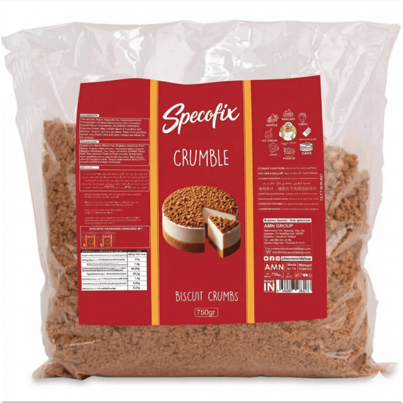 Chocoworld Specofix Crumble - Biscuit Topping | 1kg x 6 Bottles Case - Aladdin Business