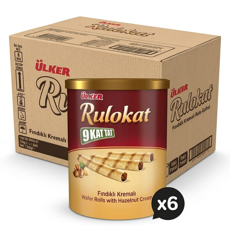 Rulokat Wafer Rolls with Hazelnut Cream - 170g x 6 Pieces
