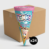 Kanky Strawberry Flavoured Chocolate Filled Cones - 27g x 24 Pieces