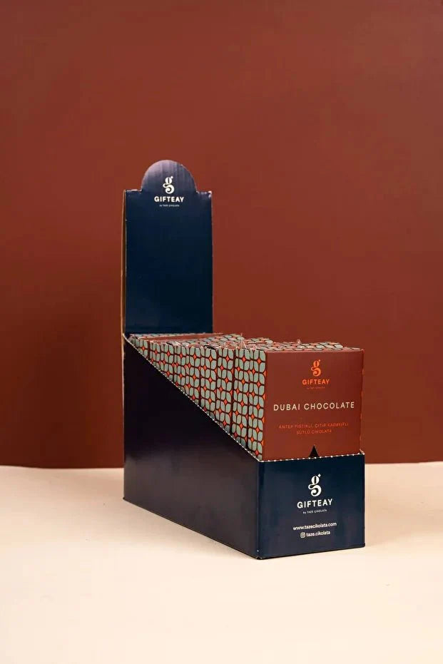 Dubai Chocolate - 200g Belgian Chocolate with Pistachio & Kadayif - 200g x 10 Bars