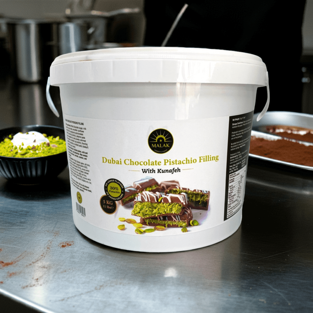 Dubai Chocolate Pistachio Filling with Kunafeh - 30% Pistachio - Aladdin Business