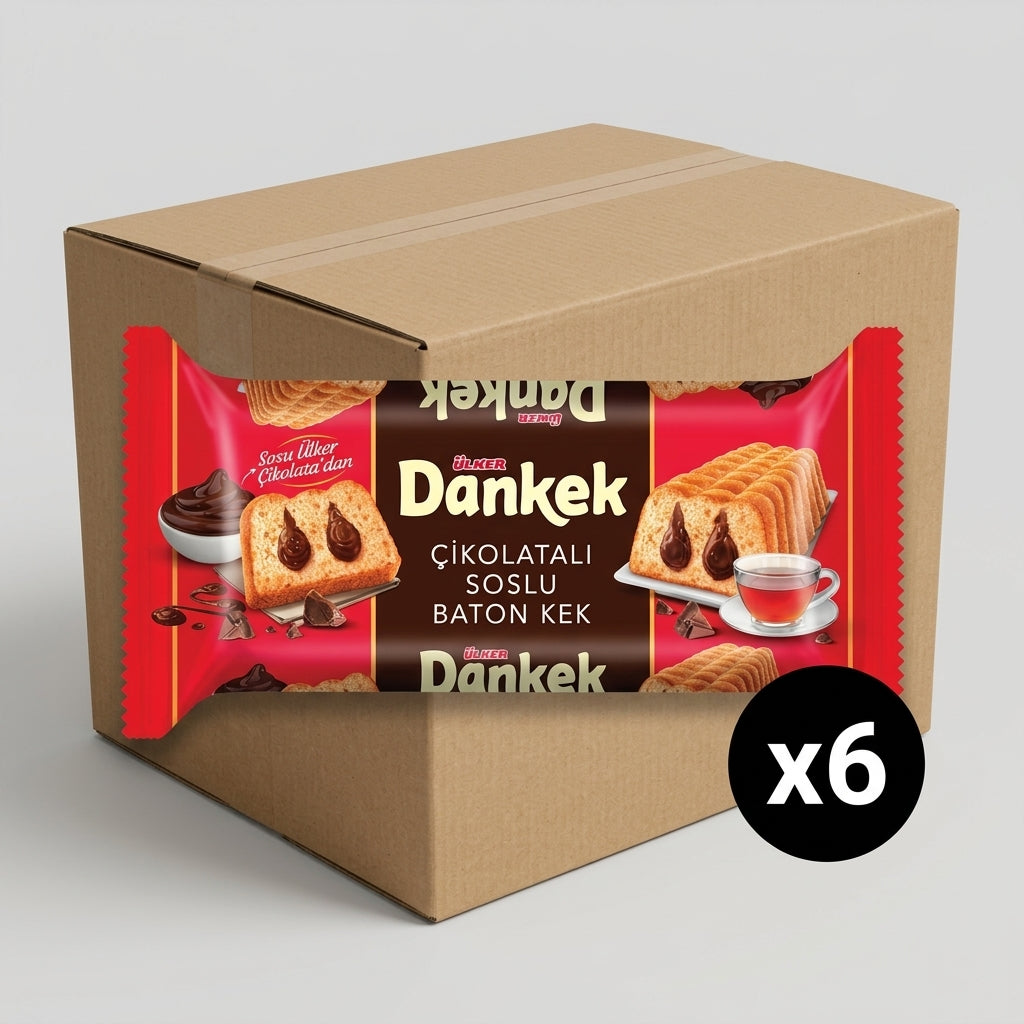 Dankek Cake with Chocolate Sauce - 220g x 6 Packs