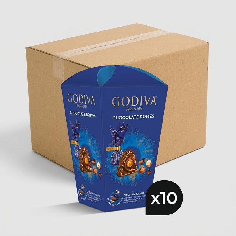 Godiva Chocolate Domes with Hazelnut Single Serve Pack - 123g x 10 Packs
