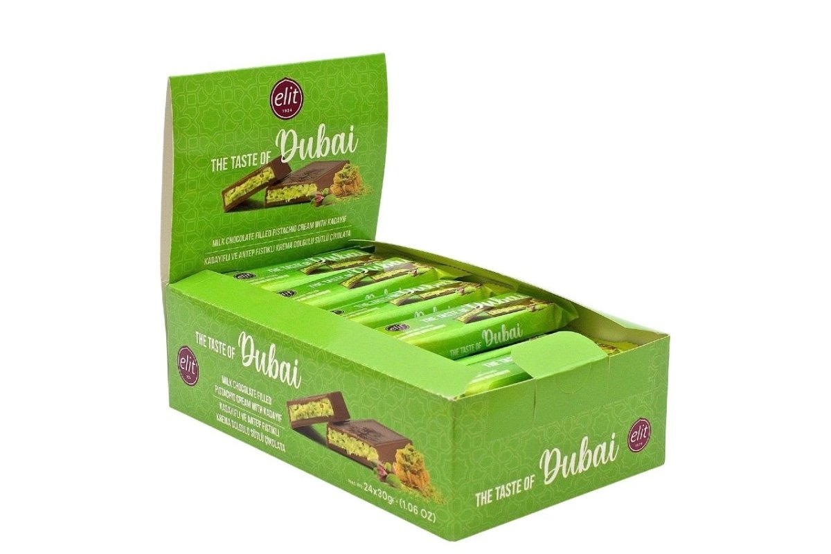 Elit Dubai Chocolate with Pistachio Cream and Crispy Kataifi - 30g - Aladdin Business