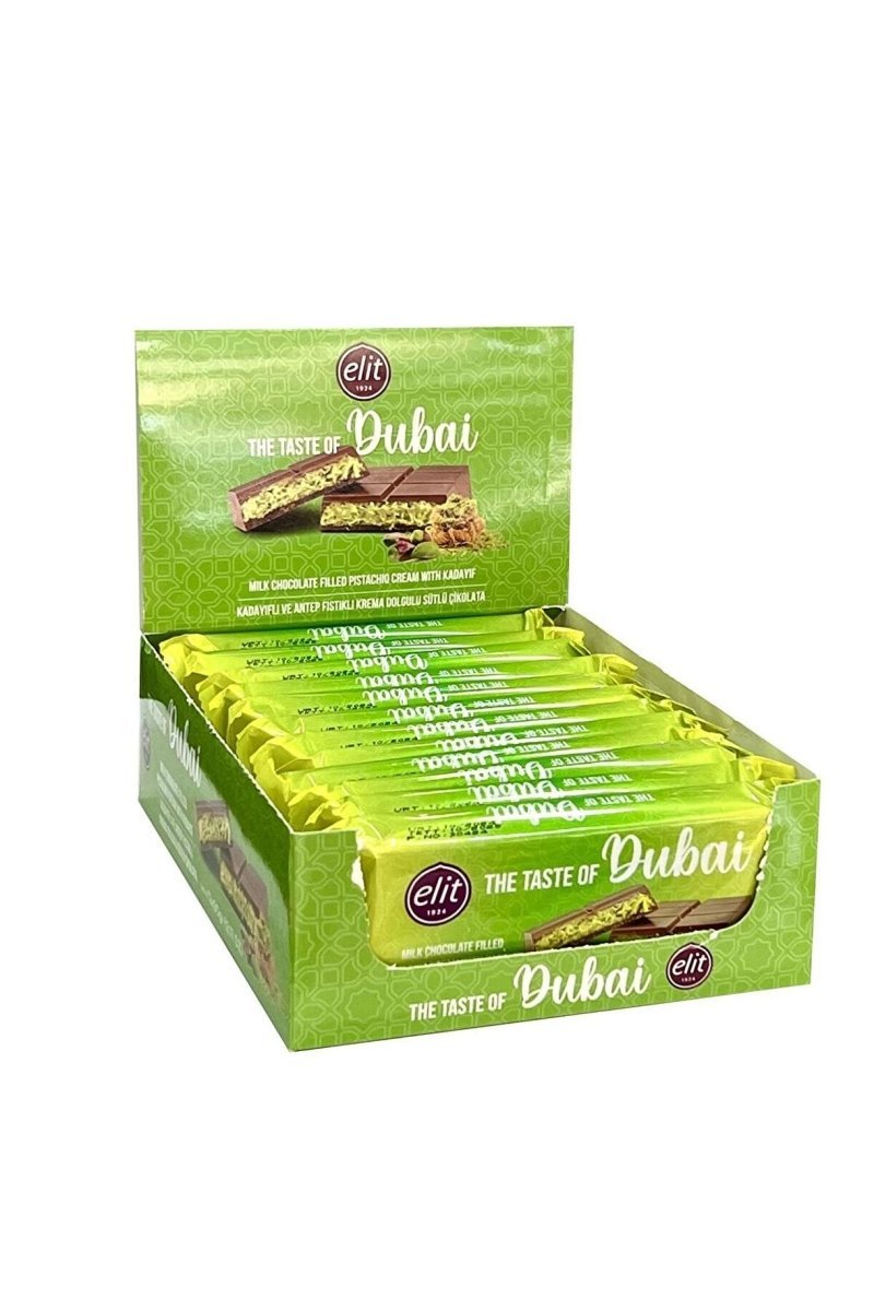 Elit Dubai Chocolate with Pistachio Cream and Crispy Kataifi - 90g - Aladdin Business