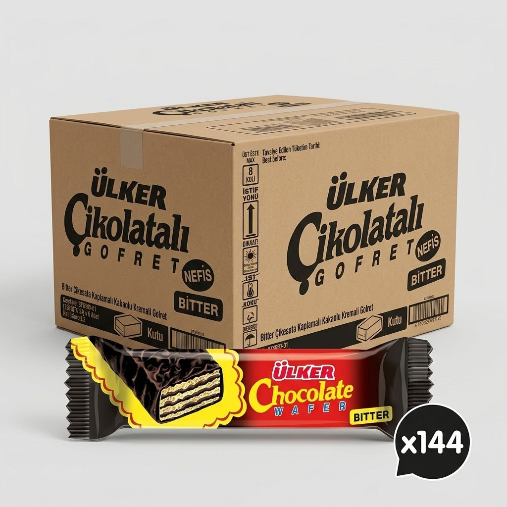 Dark Chocolate Covered Wafers - 36g x 144 Pieces