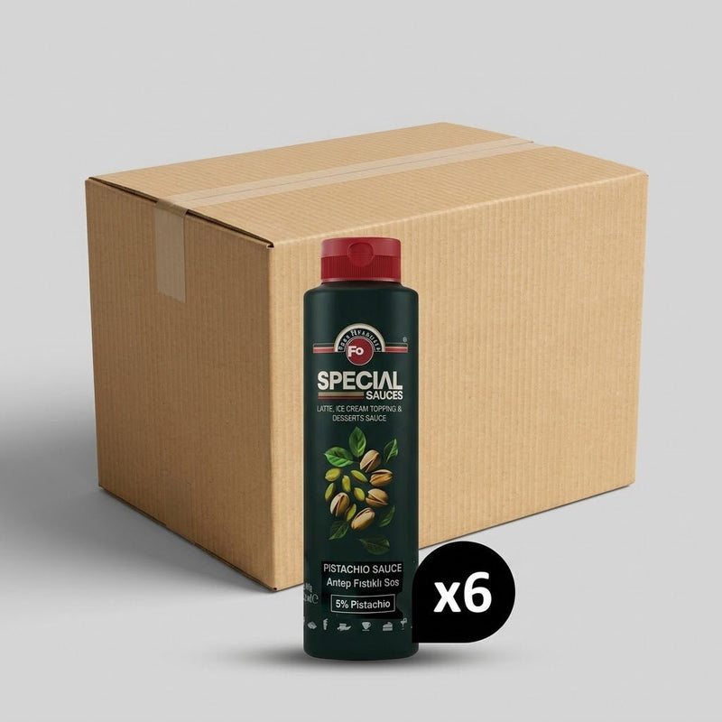 FO Antep Pistachio Topping Sauce - Gourmet Dessert Drizzle & Chocolate Filling (940g) - Aladdin Business