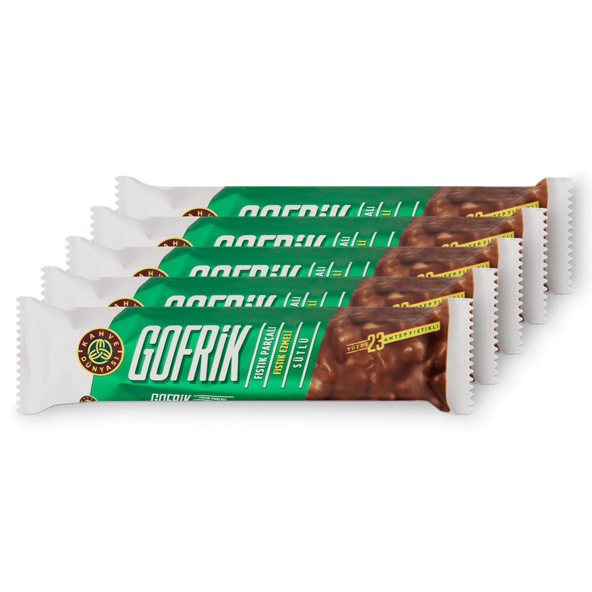 Gofrik Chocolate Bar with Antep Pistachios - 33g x 24 Pieces