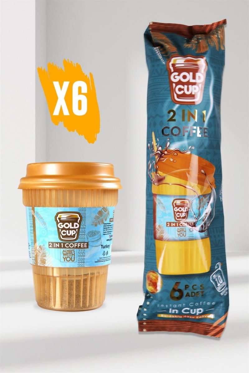 Gold Cup 2-in-1 Instant Coffee Cups (No Sugar) | Case of 120 - Aladdin Business