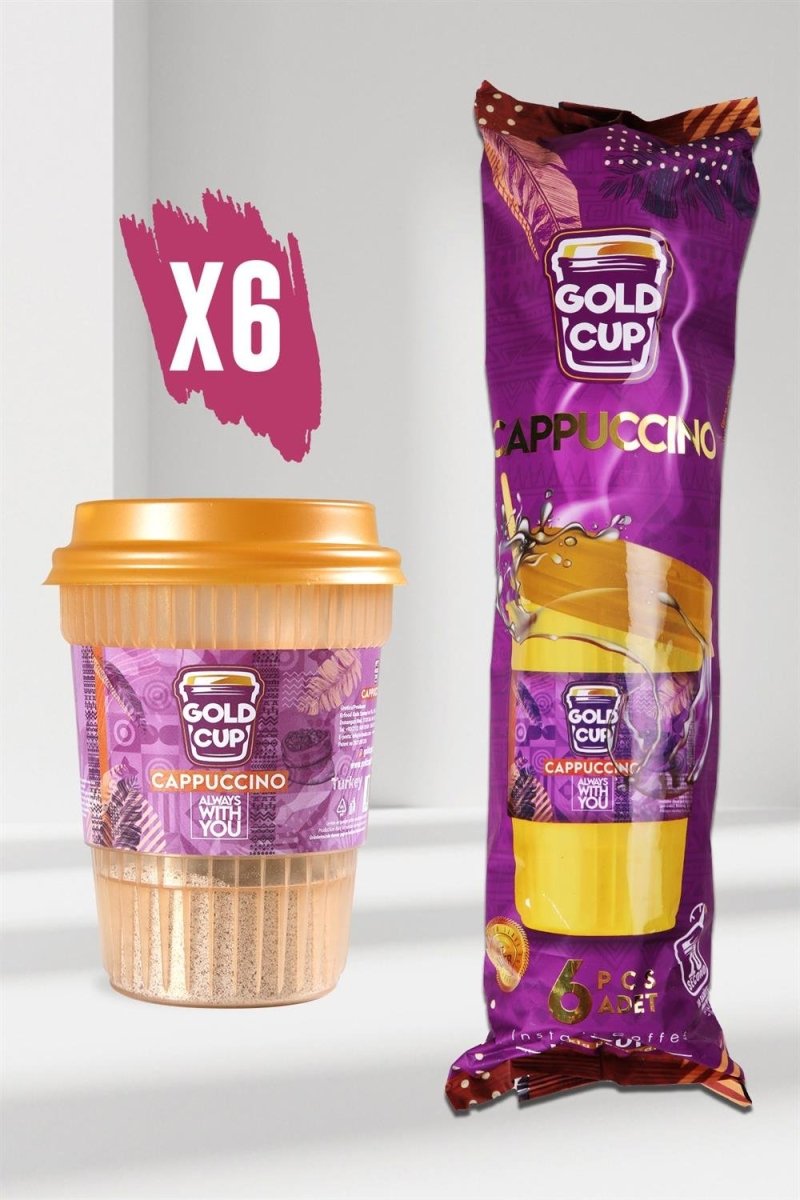 Gold Cup Cappuccino Instant Coffee Cups | Case of 120 - Aladdin Business