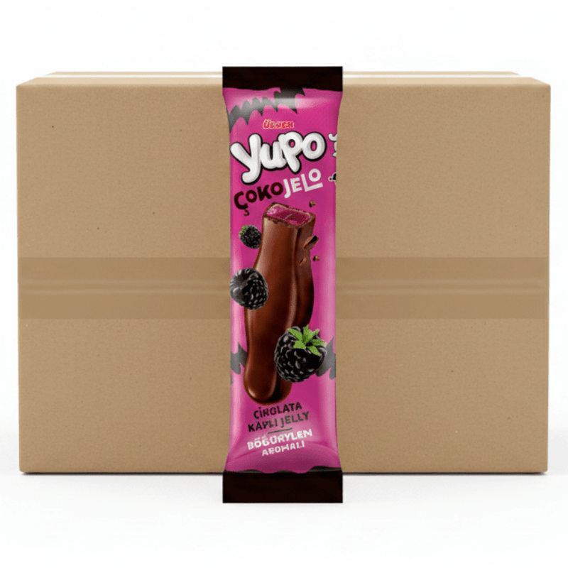 Gourmet Blackberry Chocolate Jelly Candy - 1 Case - 108 Packs x 20g Each - Aladdin Business