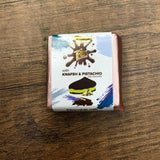 Gourmet Knafeh Pistachio Chocolate Squares - 14g x 75 Count Round Box - Aladdin Business