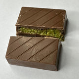 Gourmet Knafeh Pistachio Chocolate Squares - 14g x 75 Count Round Box - Aladdin Business
