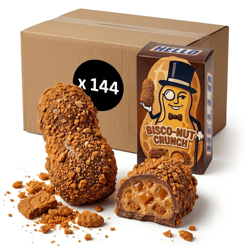 Hello Peanut Butter Filled Biscuit Covered Chocolate – 50 g (144 pcs / Case) - Aladdin Business