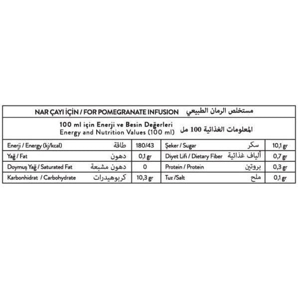 Instant Pomegranate Tea with Real Fruit Granules - 30 x 250g