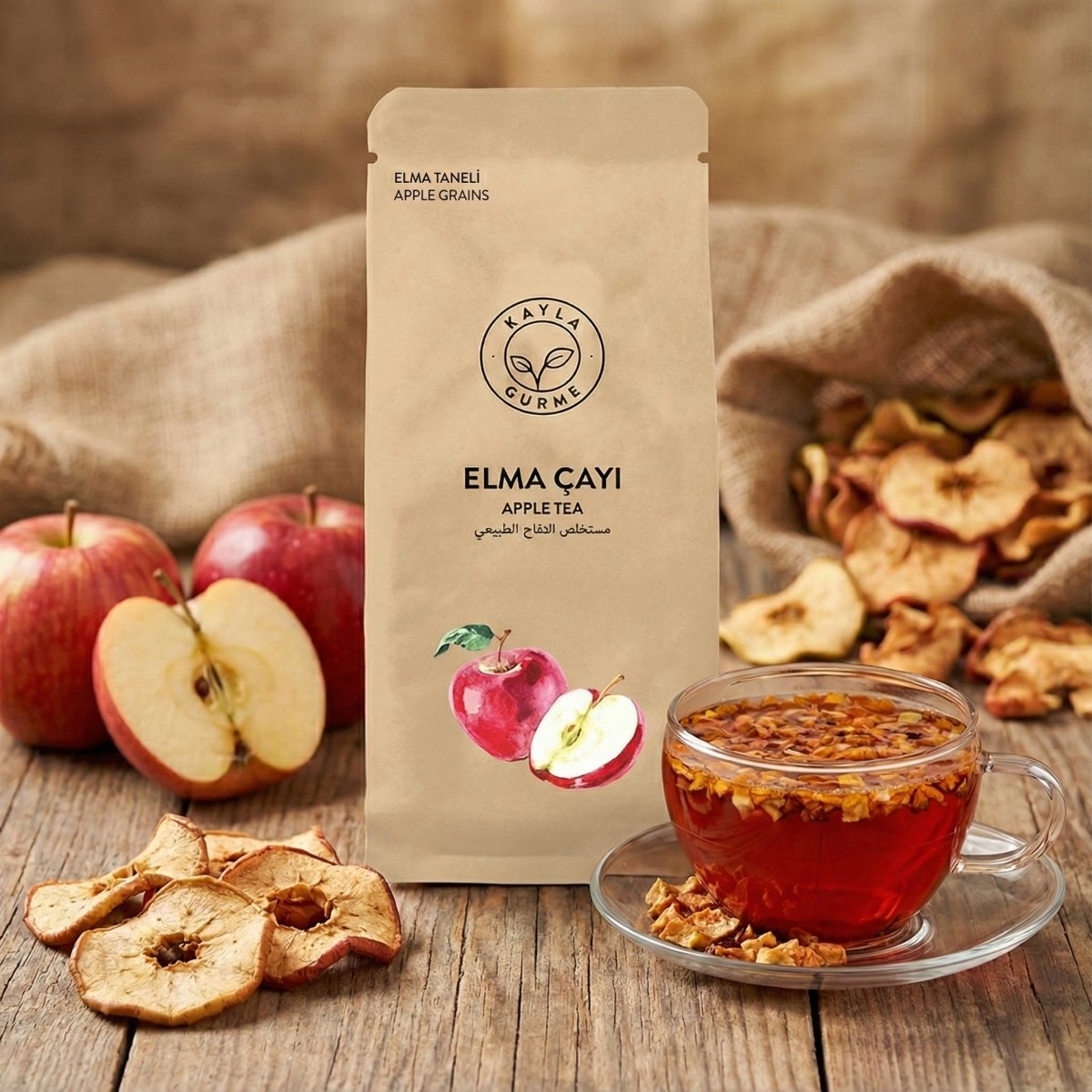 Premium Apple Fruit Tea Powder - 10 Packs x 1000g