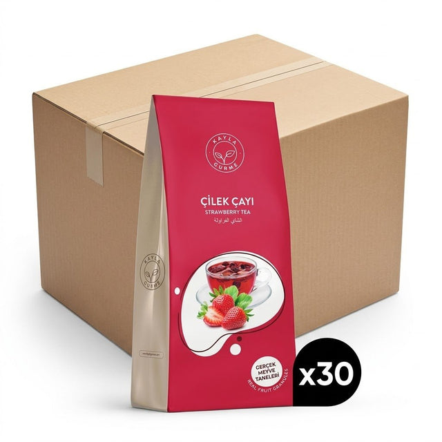 Kayla Gurme Premium Instant Strawberry Fruit Tea Powder with Real Fruit Bits - 250g - Aladdin Business